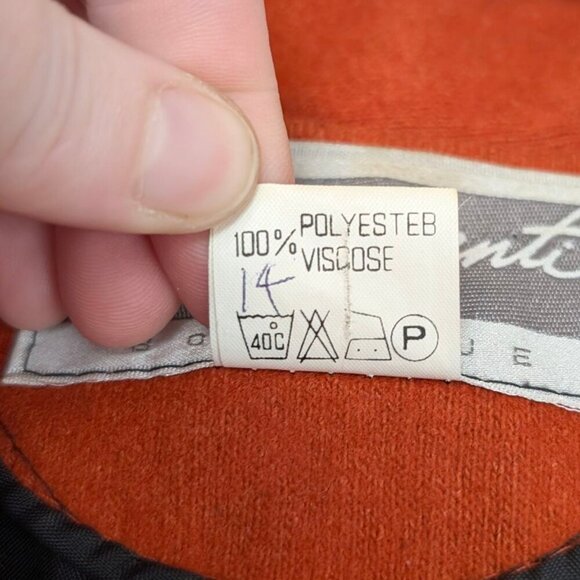 V. Pat Argenti Boutique Orange Button Blazer - Picture 11 of 11